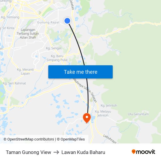 Taman Gunong View to Lawan Kuda Baharu map