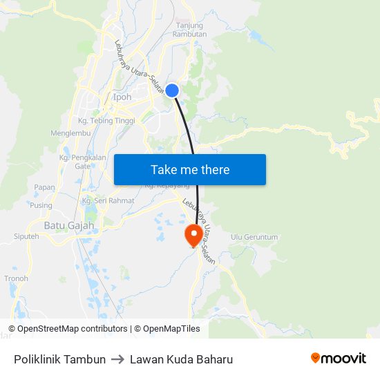 Poliklinik Tambun to Lawan Kuda Baharu map