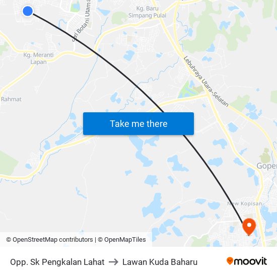 Opp. Sk Pengkalan Lahat to Lawan Kuda Baharu map