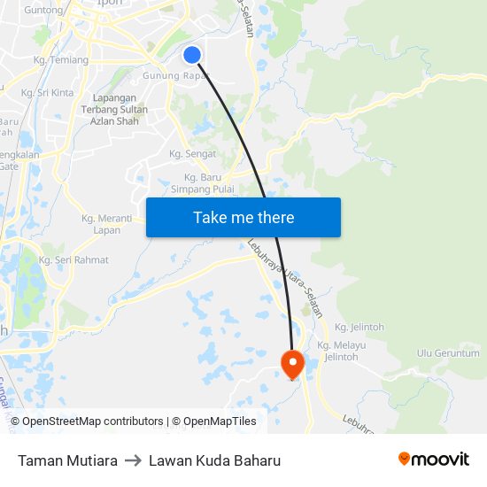 Taman Mutiara to Lawan Kuda Baharu map