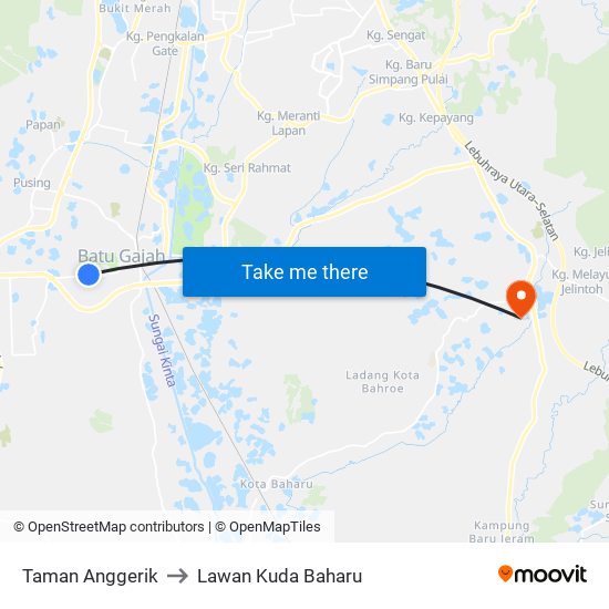 Taman Anggerik to Lawan Kuda Baharu map