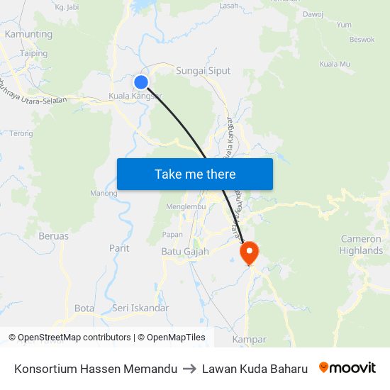 Konsortium Hassen Memandu to Lawan Kuda Baharu map