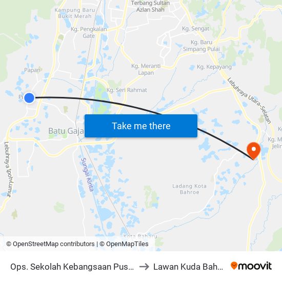 Ops. Sekolah Kebangsaan Pusing to Lawan Kuda Baharu map