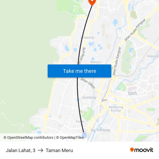 Jalan Lahat, 3 to Taman Meru map