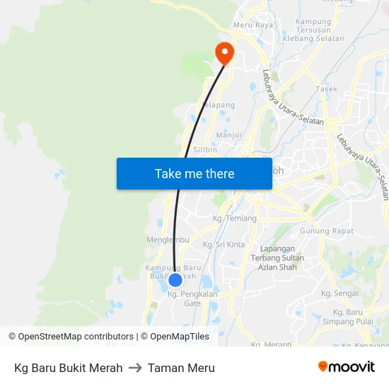 Kg Baru Bukit Merah to Taman Meru map