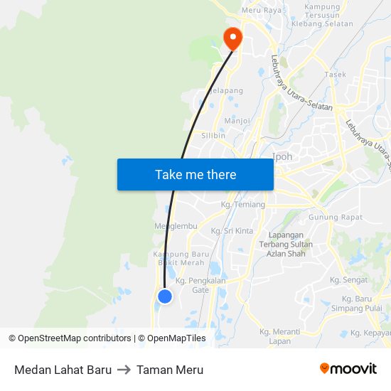 Medan Lahat Baru to Taman Meru map