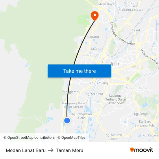 Medan Lahat Baru to Taman Meru map