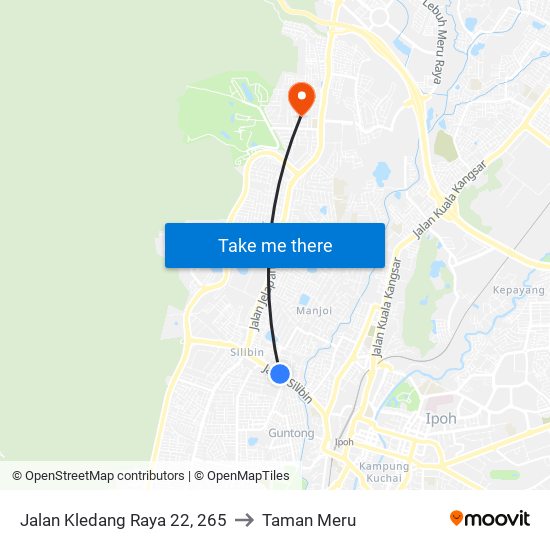 Jalan Kledang Raya 22, 265 to Taman Meru map