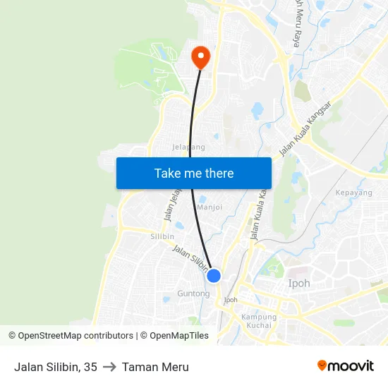 Jalan Silibin, 35 to Taman Meru map