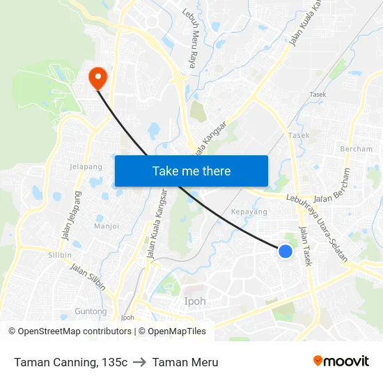 Taman Canning, 135c to Taman Meru map