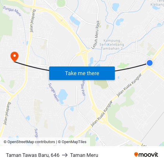 Taman Tawas Baru, 646 to Taman Meru map