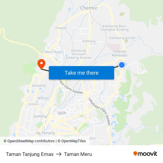 Taman Tanjung Emas to Taman Meru map