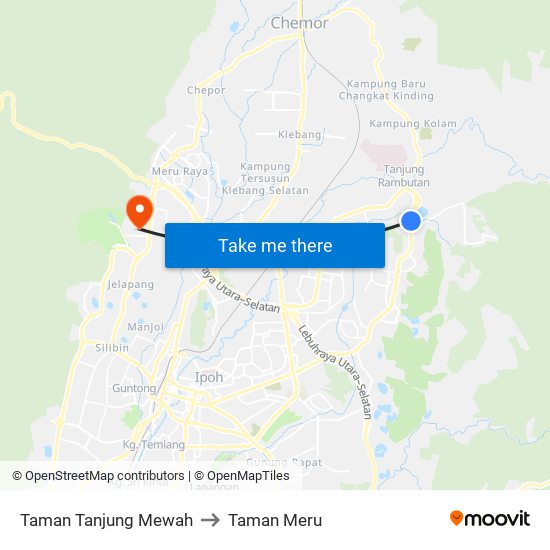 Taman Tanjung Mewah to Taman Meru map