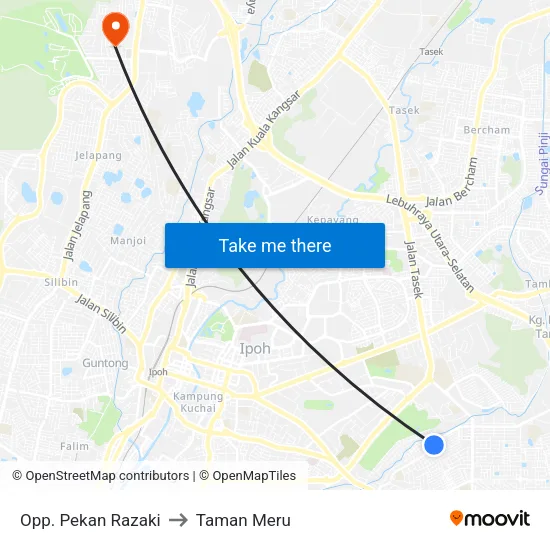 Opp. Pekan Razaki to Taman Meru map
