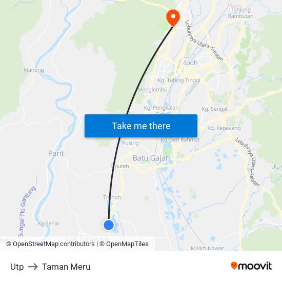 Utp to Taman Meru map