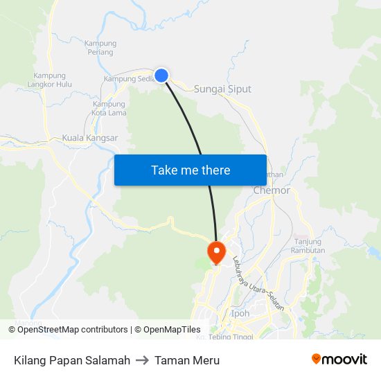 Kilang Papan Salamah to Taman Meru map