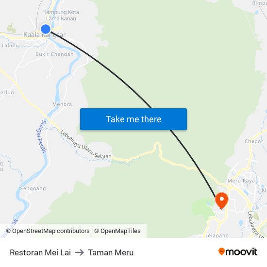 Restoran Mei Lai to Taman Meru map