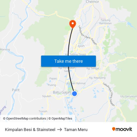 Kimpalan Besi & Stainsteel to Taman Meru map