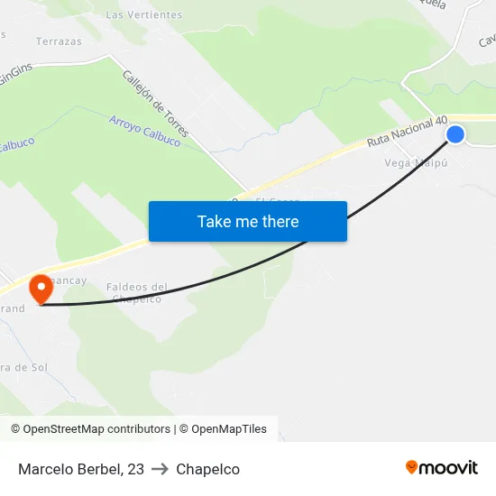 Marcelo Berbel, 23 to Chapelco map