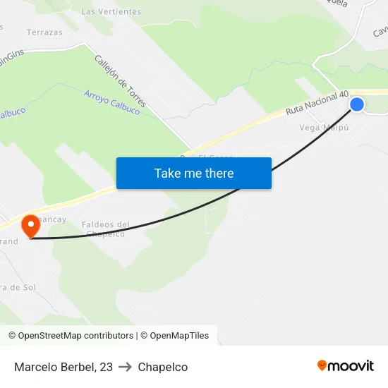 Marcelo Berbel, 23 to Chapelco map