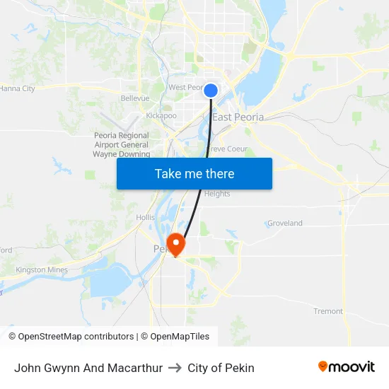 John Gwynn And Macarthur to City of Pekin map