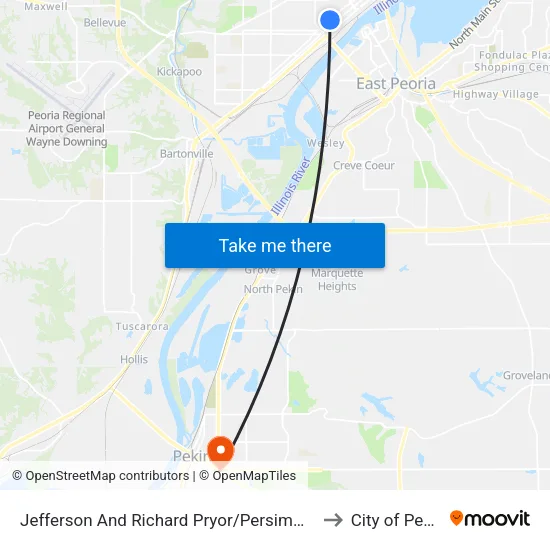 Jefferson And Richard Pryor/Persimmon to City of Pekin map