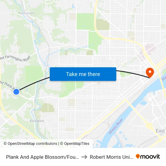 Plank And Apple Blossom/Four Seasons to Robert Morris University map