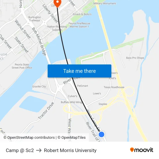 Camp @ Sc2 to Robert Morris University map