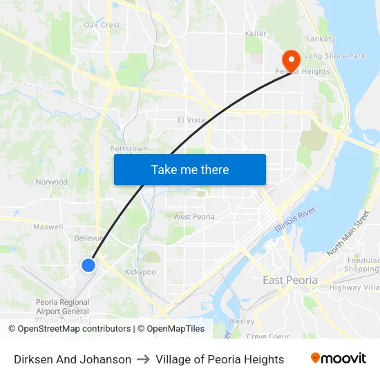 Dirksen And Johanson to Village of Peoria Heights map