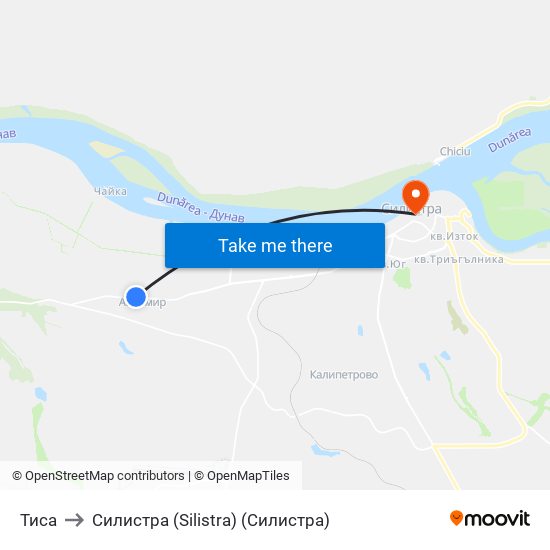 Тиса to Силистра (Silistra) (Силистра) map