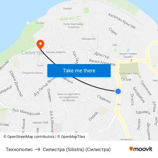 Технополис to Силистра (Silistra) (Силистра) map