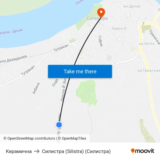 Керамична to Силистра (Silistra) (Силистра) map