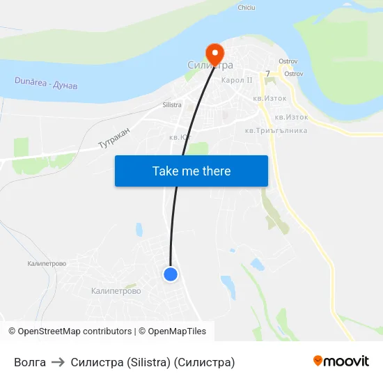 Волга to Силистра (Silistra) (Силистра) map