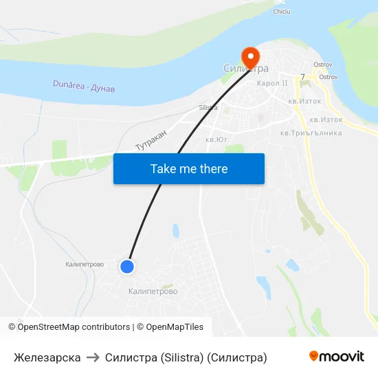 Железарска to Силистра (Silistra) (Силистра) map