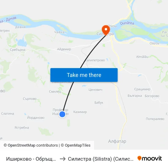 Иширково - Обръщало to Силистра (Silistra) (Силистра) map