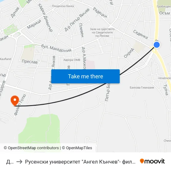 Дап to Русенски университет "Ангел Кънчев"- филиал Силистра map