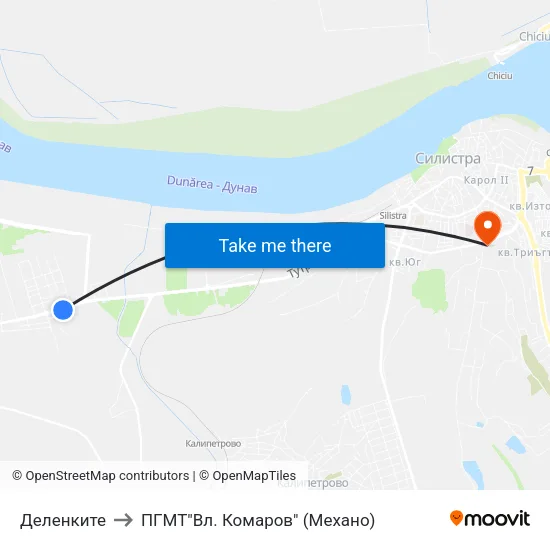 Деленките to ПГМТ"Вл. Комаров" (Механо) map