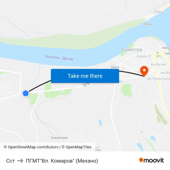 Сст to ПГМТ"Вл. Комаров" (Механо) map