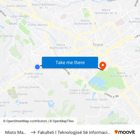 Misto Mame to Fakulteti I Teknologjisë Së Informacionit map