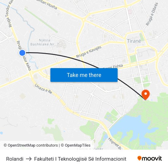 Rolandi to Fakulteti I Teknologjisë Së Informacionit map