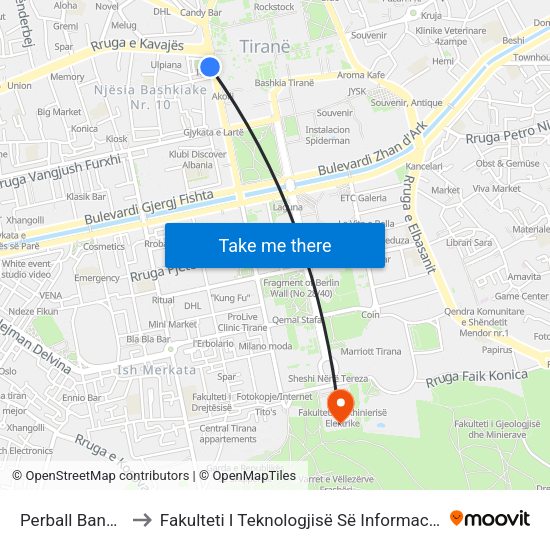 Perball Bankes to Fakulteti I Teknologjisë Së Informacionit map