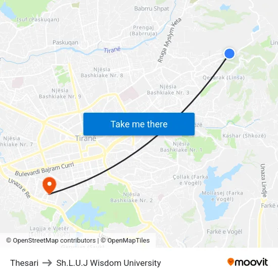 Thesari to Sh.L.U.J Wisdom University map