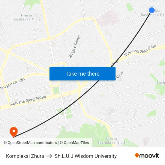 Kompleksi Zhura to Sh.L.U.J Wisdom University map