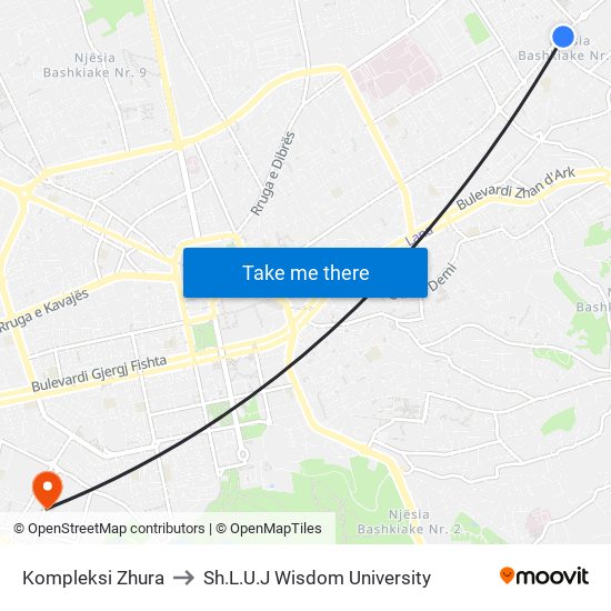 Kompleksi Zhura to Sh.L.U.J Wisdom University map