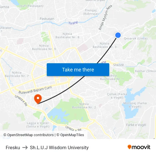 Fresku to Sh.L.U.J Wisdom University map