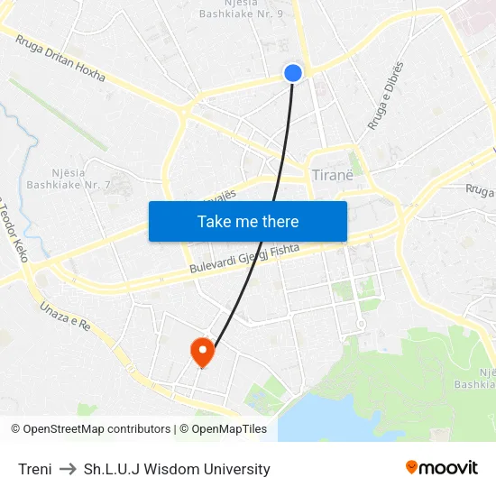 Treni to Sh.L.U.J Wisdom University map