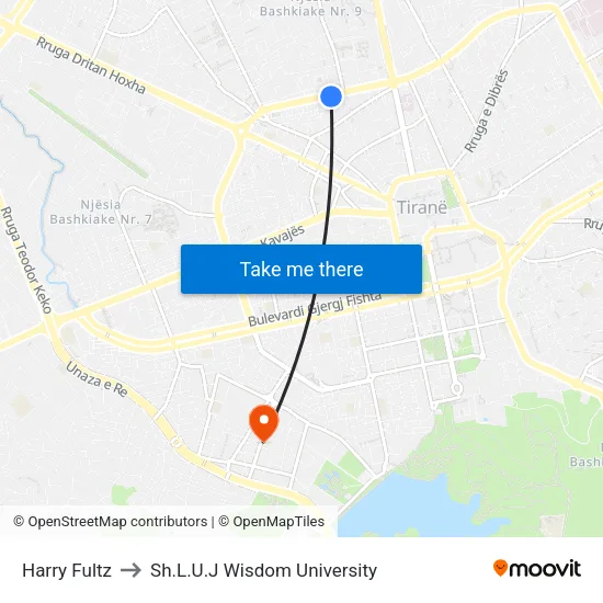 Harry Fultz to Sh.L.U.J Wisdom University map