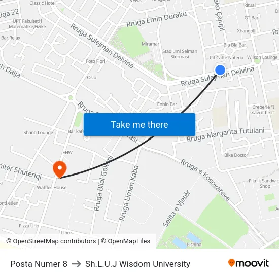 Posta Numer 8 to Sh.L.U.J Wisdom University map