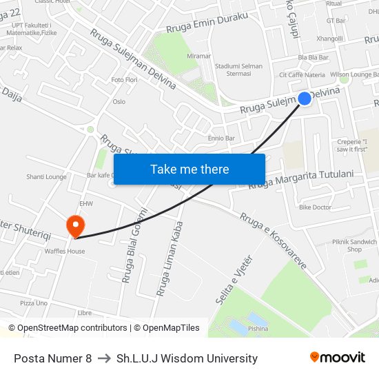 Posta Numer 8 to Sh.L.U.J Wisdom University map