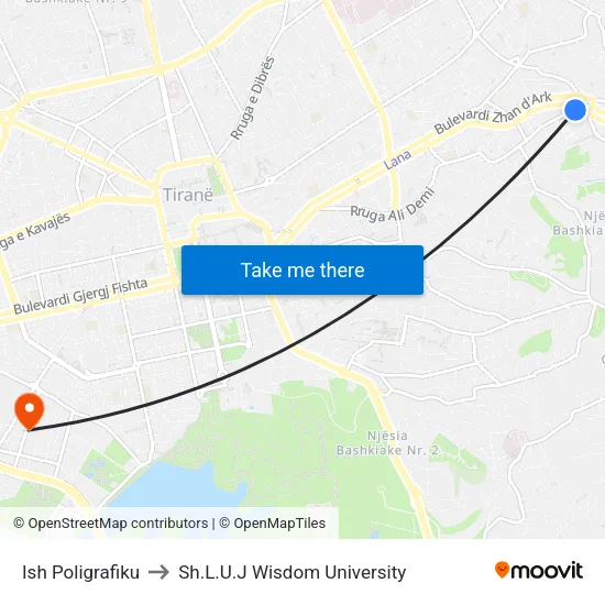 Ish Poligrafiku to Sh.L.U.J Wisdom University map